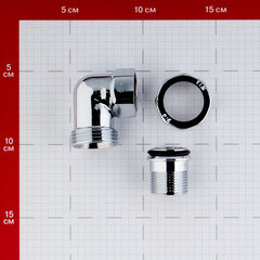 Американка угловая 3/4 ВР(г) х 3/4 НР(ш) хром латунная - фото 4
