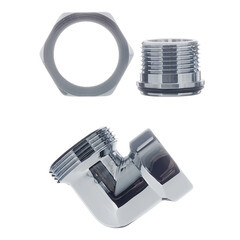 Американка угловая 1 ВР(г) х 1 НР(ш) хром латунная - фото 3