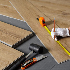 Укладка плитки ПВХ плавающим способом прямая