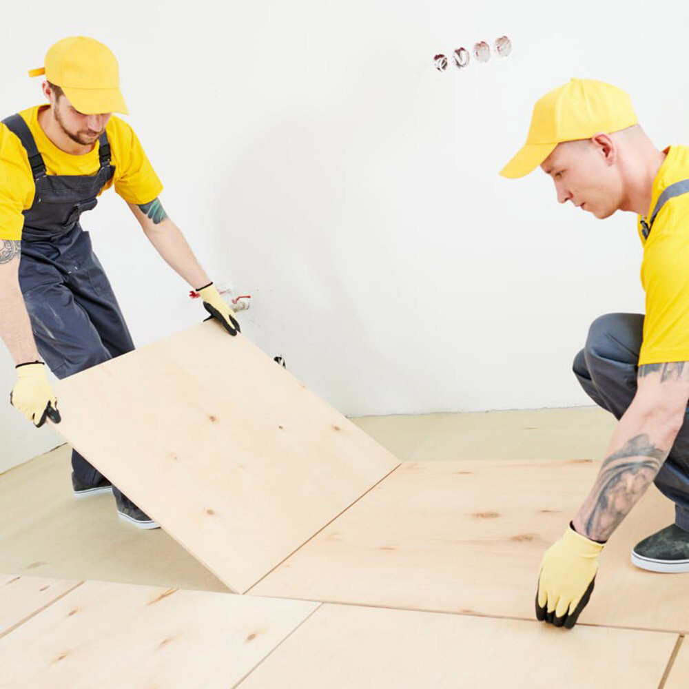 

Подготовка основания фанерой или плитами Quick Deck