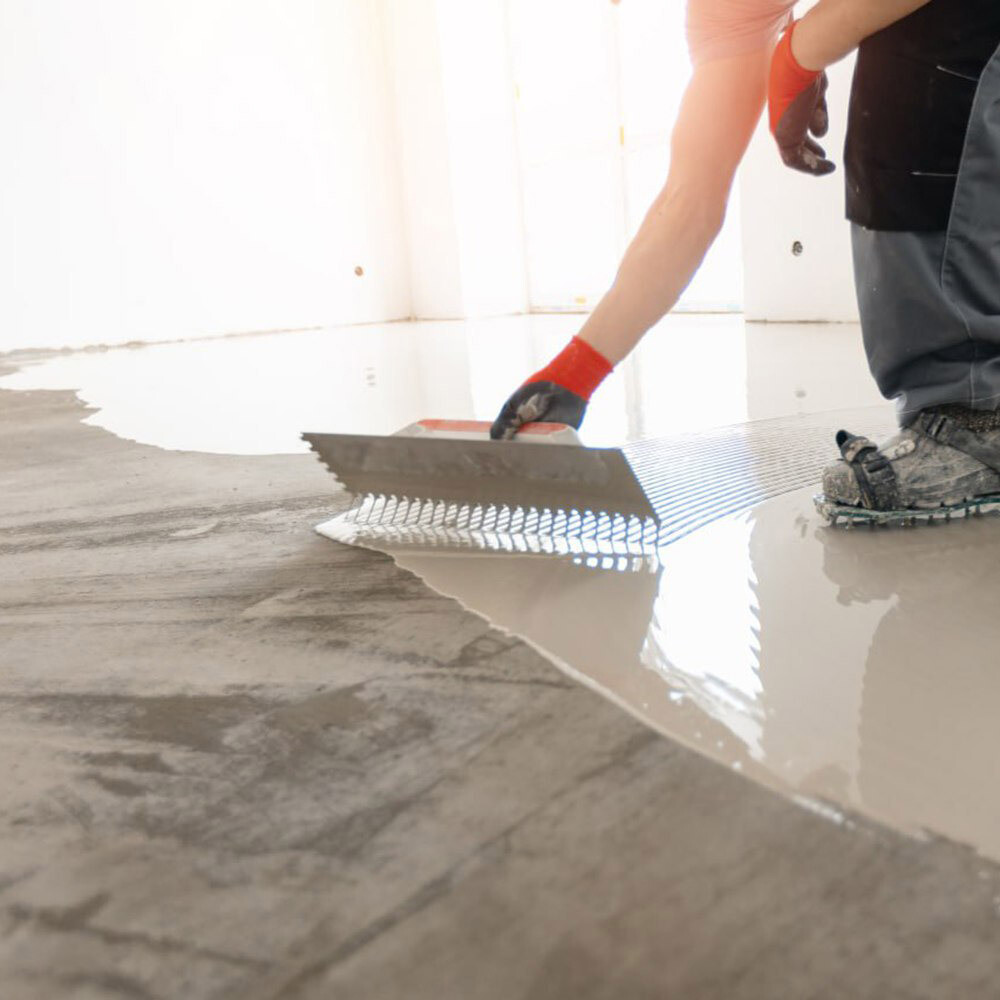 

Подготовка основания пола самовыравнивающимся раствором