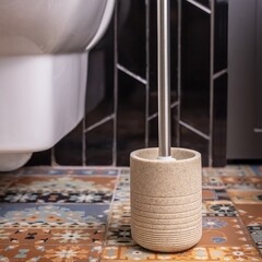 Ершик для унитаза Master House Sand напольный полирезин бежевый (75365) - фото 3