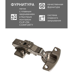 Пенал Comforty Сантьяго 35 см подвесной ясень беленый - фото 3