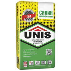 Штукатурка цементная Unis Силин Универсальный армированная 25 кг