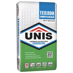 Изображение товара Штукатурка гипсовая Unis Теплон Универсальный влагостойкая 25 кг