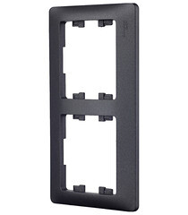 Рамка Systeme Electric Glossa двухместная антрацит (GSL000702) - фото 2