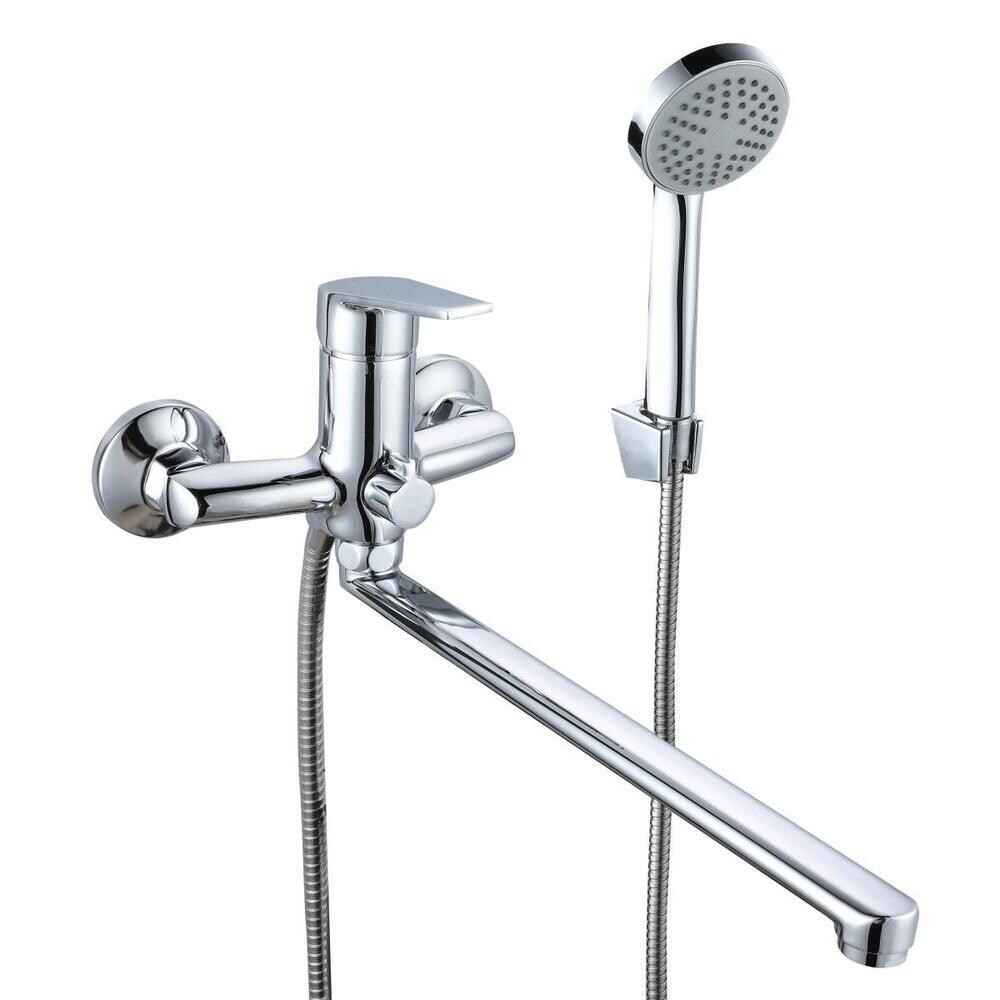 

Смеситель для ванны РМС SL хром однорычажный с длинным изливом с лейкой (SL132-006E)