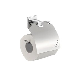 Изображение товара Держатель для туалетной бумаги Haiba HB8603 с крышкой металл хром (550585)