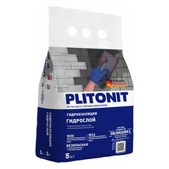 Изображение товара Гидроизоляция цементная Plitonit ГидроСлой тонкослойная 5 кг