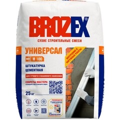 Штукатурка цементная Brozex М100 Универсал базовая 25 кг