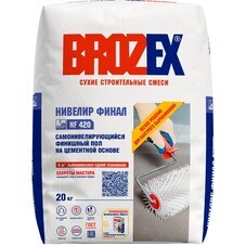Ровнитель (наливной пол) финишный Brozex NF 420 Нивелир Финал самовыравнивающийся 20 кг