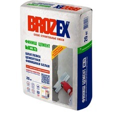 Шпаклевка цементная Brozex WR 75 Финиш Цемент белая 20 кг