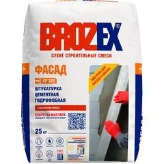 Штукатурка цементная Brozex CР 320 Фасад 25 кг
