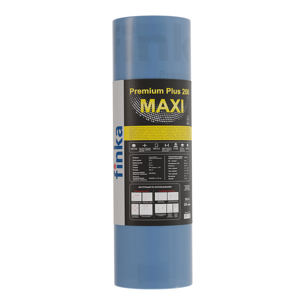 Изображение товара Пароизоляционная пленка Finka Premium Plus 150 м2, прочная и легкая для кровли и стен