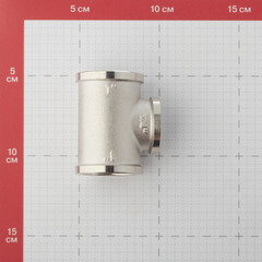 Тройник Valtec 1 ВР(г) х 3/4 ВР(г) х 1 ВР(г) латунный (VTr.750.N.0605) - фото 4