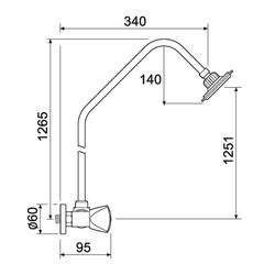 Душевая система РМС SL с верхним душем с лейкой хром (SL80-003-9) - фото 3