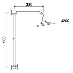 Душевая система РМС SL с верхним душем с лейкой хром (SL80-003-1) - фото 2