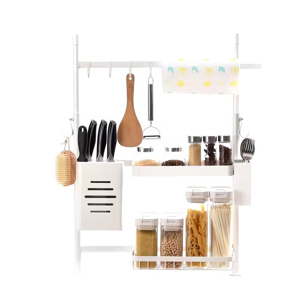 Органайзер для хранения кухонный телескопический 800х570х160 мм белый (WK810485)