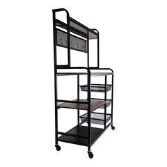 Тележка для хранения кухонная 1465х900х400 мм черная (RY810511) - фото 5
