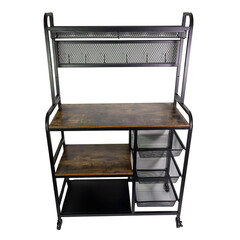 Тележка для хранения кухонная 1465х900х400 мм черная (RY810511) - фото 4