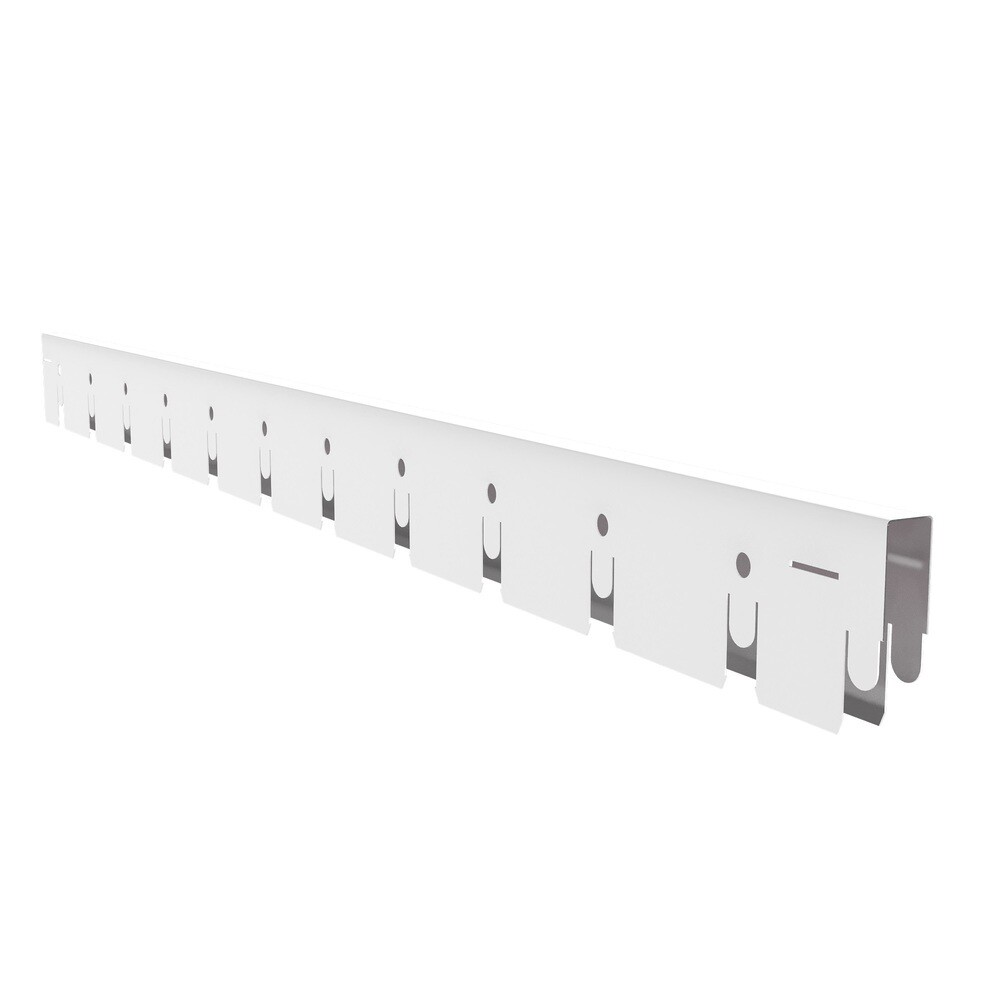 Изображение товара Элемент для потолка грильято направляющая 100х100х40х10 мм 2,4 м белый алюминий Grand Line