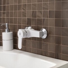 Смеситель для душа без излива РМС PL белый без лейки однорычажный (PL5-003) - фото 2