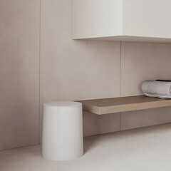 Ведро для мусора Ambient Flux с крышкой 5 л полипропилен белое - фото 3