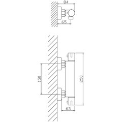 Смеситель для душа без излива Haiba HB20809 хром с лейкой термостатический (HB 20809) - фото 2