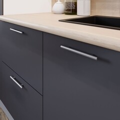 Ручка мебельная для фасада сталь хром 188х31х12 мм - фото 2