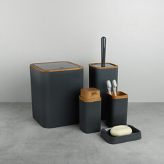 Дозатор для мыла Fixsen Fog Gray настольный пластик серый (FX472-1) - фото 3