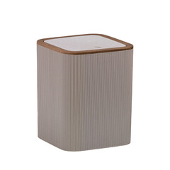 Изображение товара Ведро для мусора Fixsen Fog Latte с крышкой 5 л пластик бежевое