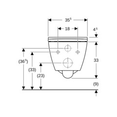 Комплект инсталляции Geberit Delta Duofix с унитазом Geberit Smyle Square Rimfree с кнопкой хром и сиденьем дюропласт микролифт - фото 6