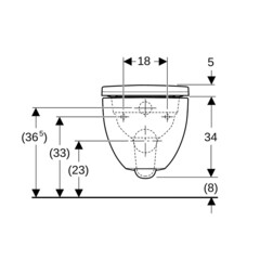Комплект инсталляции Geberit Delta Duofix с унитазом Geberit Pravelo Acanto Rimfree с кнопкой хром и сиденьем дюропласт микролифт - фото 5