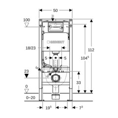 Комплект инсталляции Geberit Delta Duofix с унитазом Corsa Deco KX Rimless с кнопкой хром и сиденьем дюропласт микролифт (458.149.21.2/WHKX500RS) - фото 2