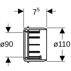 Переходник для инсталляции Geberit Sigma d90 мм (367.928.16.1) - фото 2