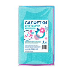 Салфетка микрофибра 28х28 см (6 шт.)