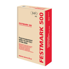 Цемент Festmark М500 Д0 ЦЕМ I 42,5 25 кг