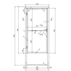 Калитка распашная с панелью 3D и столбами 1х2 м зеленая RAL 6005 - фото 2
