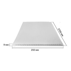 Панель ПВХ 250х2700х9 мм Stella Light матовая белая 0,67 кв.м - фото 2