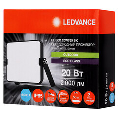 Прожектор cветодиодный Ledvance FL ECO 20W765 BK 6500K 20 Вт IP65 черный - фото 4