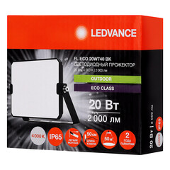 Прожектор cветодиодный Ledvance FL ECO 20W740 BK 4000K 20 Вт IP65 черный - фото 4