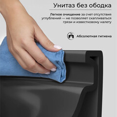 Унитаз подвесной Ceramicanova Play Rimless безободковый черный с сиденьем дюропласт микролифт (CN3001MB) - фото 2