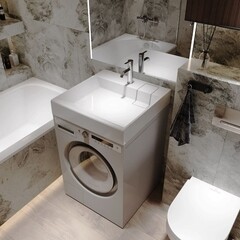 Раковина на стиральную машину Florentina Лагуна 60х60 см жасмин (10.300.00600.201) - фото 3