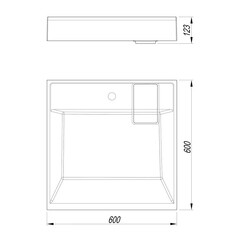 Раковина на стиральную машину Florentina Лагуна 60х60 см антрацит (10.300.00600.302) - фото 2