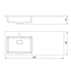 Раковина на стиральную машину Florentina Аванти 120х48 см белая (10.310.0L120.001) - фото 3