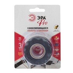 Изображение товара Изолента Эра Pro ПВХ черная 25 мм 3 м самослипающаяся