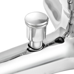 Смеситель для ванны Juguni хром однорычажный с коротким изливом с лейкой (0402.607) - фото 7