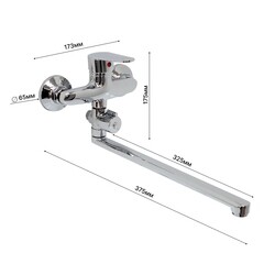 Смеситель для ванны Istok life хром однорычажный с длинным изливом без лейки (0402.775) - фото 2