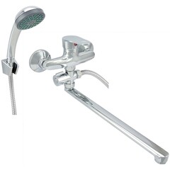 Смеситель для ванны Istok life хром однорычажный с длинным изливом с лейкой (0402.418)