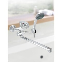 Смеситель для ванны Istok life хром однорычажный с длинным изливом с лейкой (0402.418) - фото 2